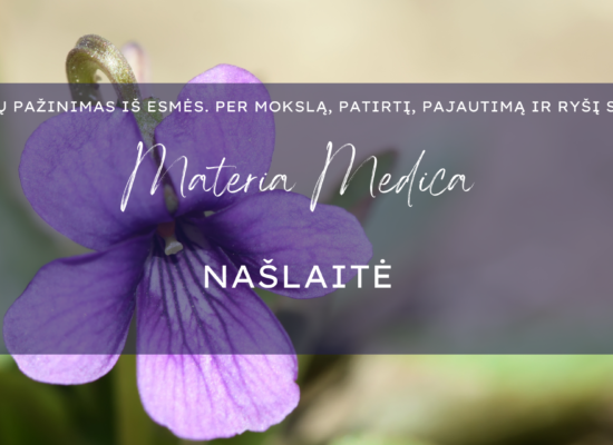 Materia medica Našlaite
